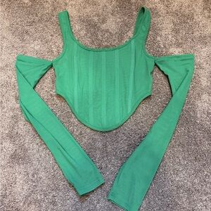 DYLN- Green Women's Off-Shoulder Top